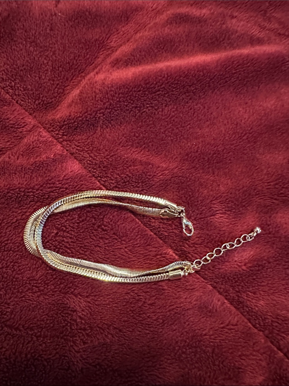 Francesca’s Gold-Tone Double Snake Chain Bracelet with Adjustable Extender